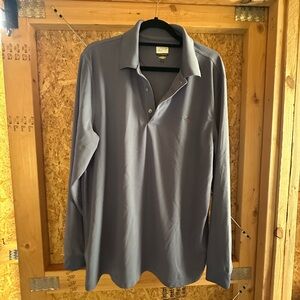 Greg Norman Collection Blue Long Sleeve Polo Shirt